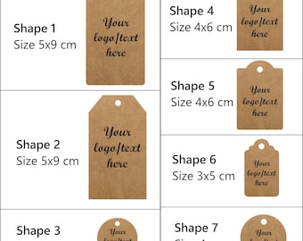 Custom Craft Tags, Personalised Tags, Brown Paper Tags, Business Logo Tag, Kraft Labels, Customised Tags, Logo Tags, Handmade Tags, Gift Tag
