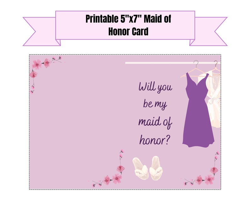 PRINTABLE Maid of Honor Card Digital Maid of Honor Card Instant ...
