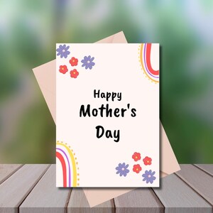 Tarjeta IMPRIMIBLE del Día de la Madre / Tarjeta del Día de las Madres Imprimible / Tarjeta Feliz Día de las Madres / Tarjeta Digital del Día de las Madres / Descarga Instantánea Tarjeta PDF