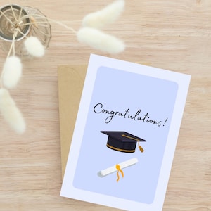 Tarjeta de graduación imprimible / Linda tarjeta de graduación / Regalo de graduación / Tarjeta de felicitaciones de graduación / Regalo de graduación 2023