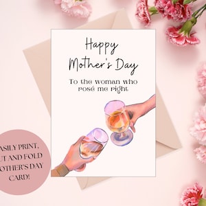 CUTE PRINTABLE Mother's Day Card, Instant Download Happy Mothers Day Card, Digital Greeting Card ...