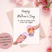 CUTE PRINTABLE Mother's Day Card, Instant Download Happy Mothers Day ...