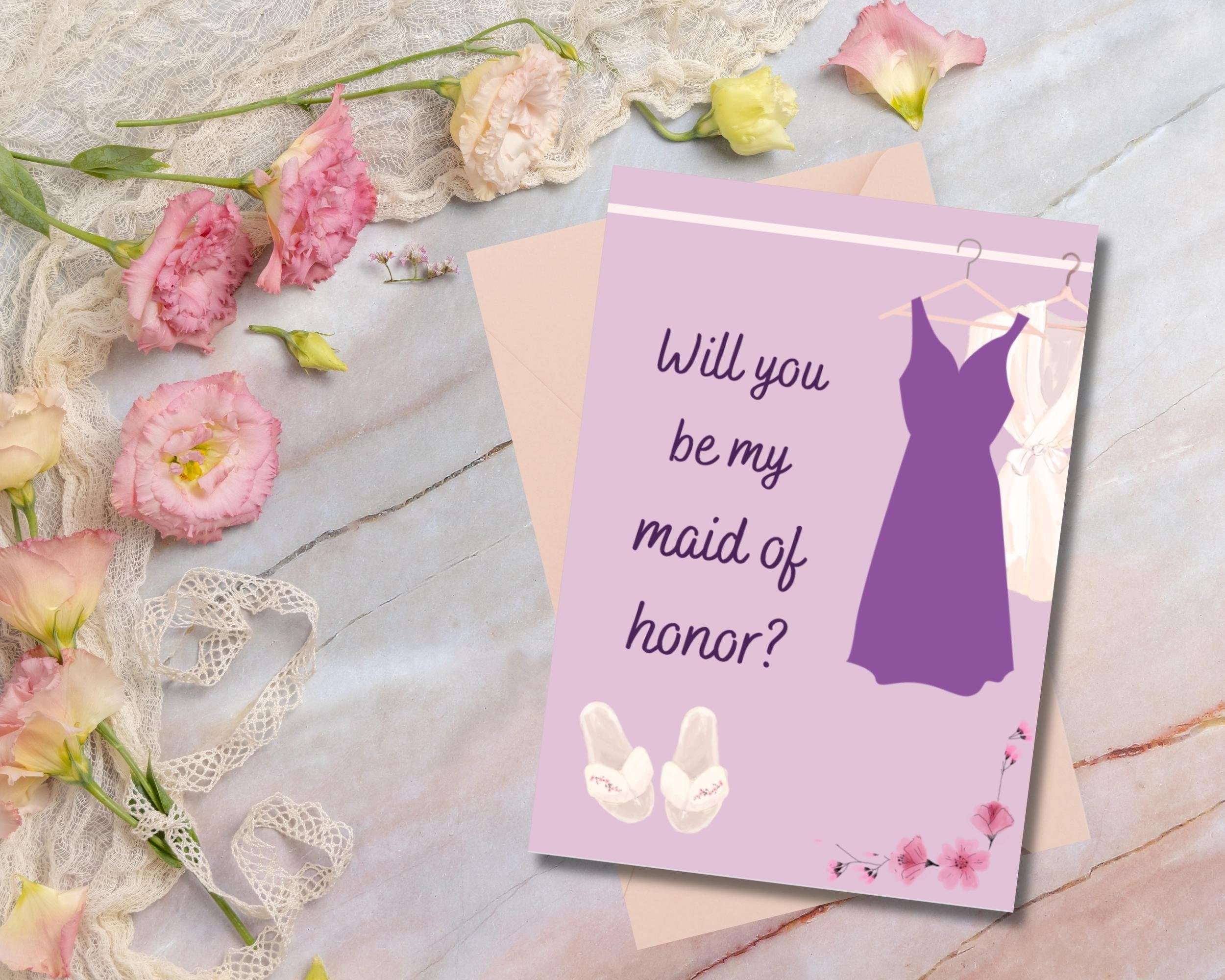 PRINTABLE Maid of Honor Card | Digital Maid of Honor Card | Instant ...