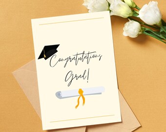 Printable Graduation Card | Congratulations Grad! (PDF)