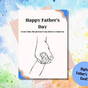 PRINTABLE Father’s Day Card | Digital Father’s Day Card | Father’s Day Card Printable | Instant Download PDF Card | Happy Father’s Day Gift