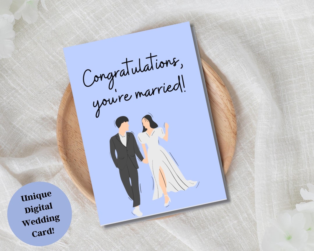PRINTABLE Wedding Card Wedding Card Printable Digital Wedding Card ...