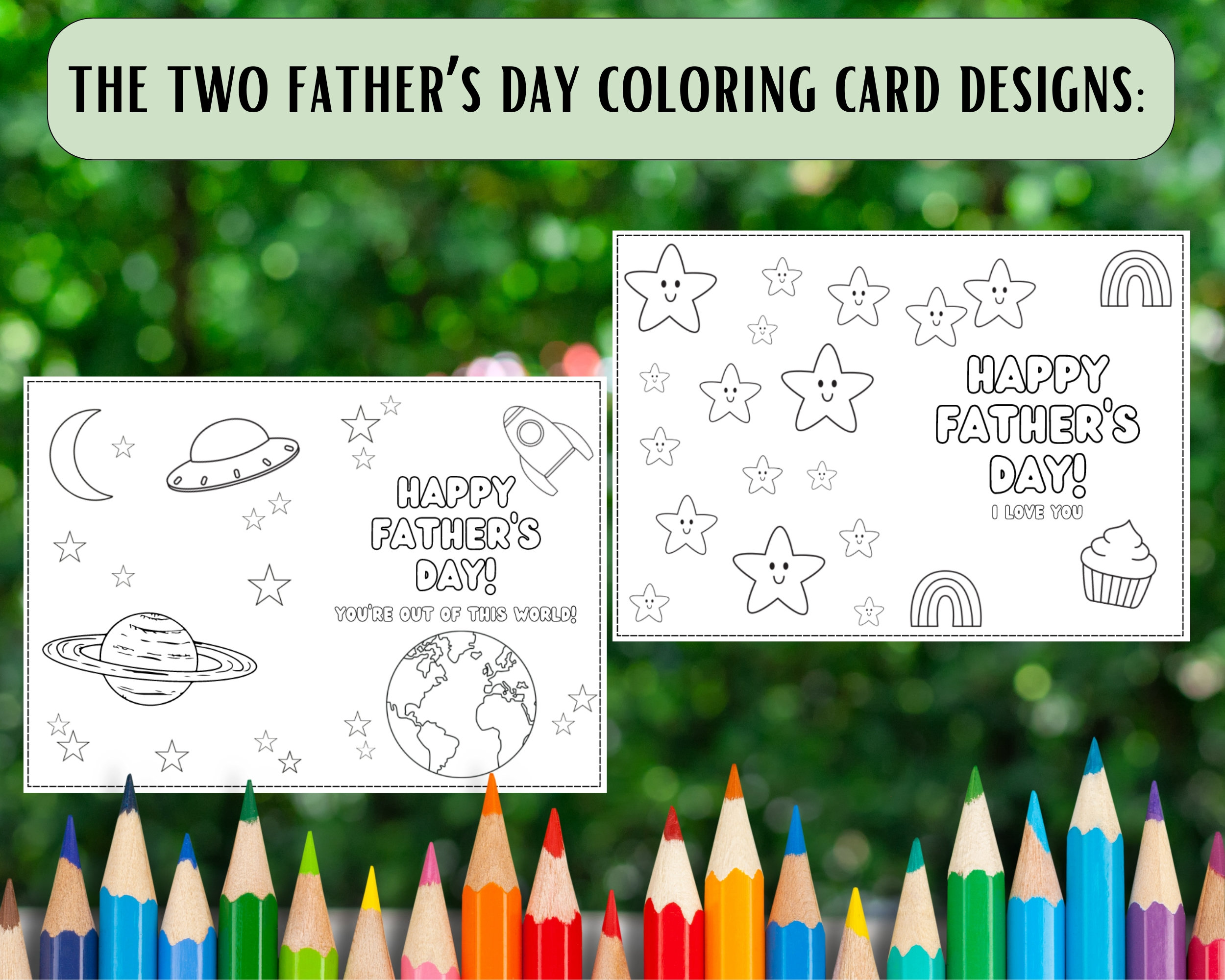 PRINTABLE Father's Day Coloring Cards | Father's Day Cards | Color Your ...