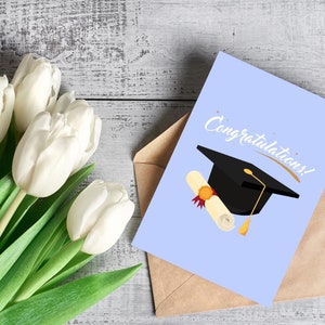 Tarjeta de graduación imprimible / Linda tarjeta de graduación / Regalo de graduación / Tarjeta de felicitaciones de graduación / Regalo de graduación 2023