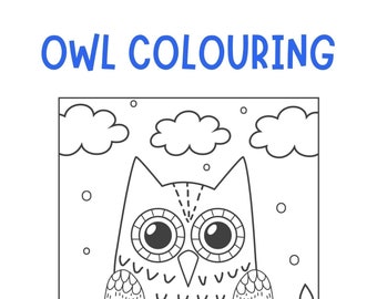 Owl Cute Colouring (21 pages). Engaging, adorable, enjoyable for kids  Owl colouring pages that promote children's writing skills and more