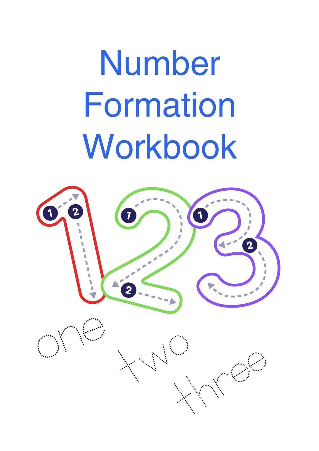 Number Formation 110 Math Workbook Etsy