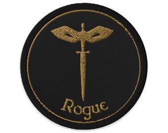 Toppa ricamata con la scritta Dungeons and Dragons Rogue Class