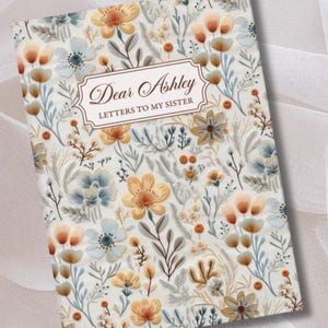 Regalo personalizado para hermanas, diario de tapa dura con flores silvestres, cartas a mi hermana, diario de duelo, regalo conmemorativo, regalo único para mamá y abuela.