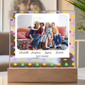 Personalized Photo LED Acrylic Decor, Personalized Lamp, Custom Name Gift, Christmas Gift, Custom Nightlight, Bestie Gift, Birthday Gift
