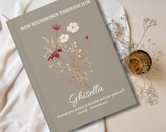 New Beginning Gift for Her, Personalized Journal, Retirement Gifts, Women Coworker Gift, Christian Gift, Graduation, New Home, Divorced Gift