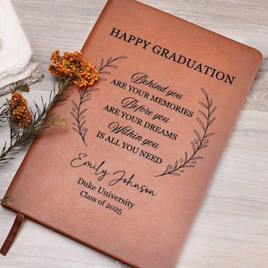 Personalized Graduation Journal, College Graduation Gift for Daughter & Son, High School Grad Gift, Masters Degree Grad Gift For Best Friend