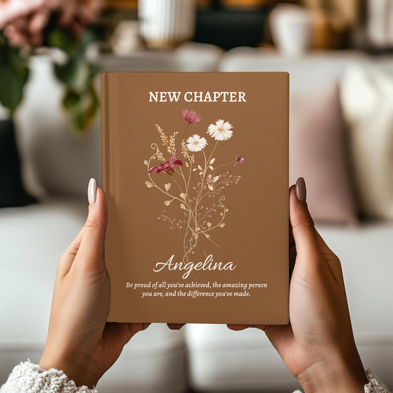 New Chapter Journal, Personalized Retirement Gifts for Women Coworker, Nurse Retirement Gift, Graduation Gift, New School, Hardcover Journal