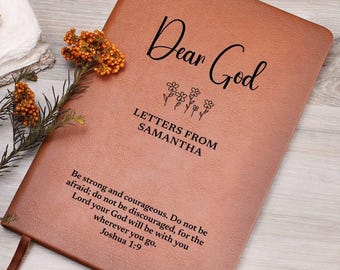 Personalisiertes Gebetstagebuch für Frauen, Liebes Gott Gebetstagebuch, benutzerdefinierter Name und Bibelvers christliches Geschenk, religiöses Damen Gebetstagebuch