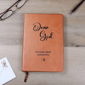 Dear God Personalized Prayer Journal, Custom Name Prayer Notebook, Christian Gift, Prayer Diary, Gifts for Women, Mom Gift, Faith Journal