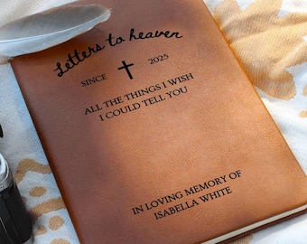 Diario del dolore personalizzato, regalo commemorativo, lettere al cielo in amorevole ricordo, regalo di condoglianze per la perdita del padre o della madre, regalo di lutto