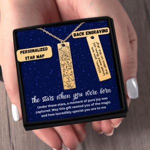 Collier carte étoile d'anniversaire doré personnalisé, cadeaux d'anniversaire personnalisés pour fils, fille, petit-fils, petite-fille, cadeaux d'anniversaire de tante