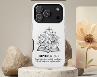 Personalized Bible Verse Phone Case: Christian Scripture, Dual-Layer Protection