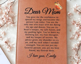 Diario para mamá, regalo personalizado para mamá, regalo del Día de la Madre, diario personalizado para mamá, recuerdo inolvidable, regalo de cumpleaños para mamá, regalo único para mamá