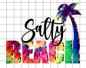 Disegno a sublimazione PNG con motivo leopardato tinto a cravatta Salty Beach