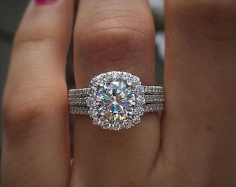 Nieuwe mode-ring volledige diamant zirkoon koperen sieraden trouwring