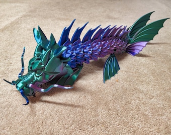 Chinese Dragonfish, Shiny, Oriental, Mancave, Fantasy, 3D Printed, Mythical, Magical, Dungeons and Dragons, D&D, Monster, Fish, Sea monster