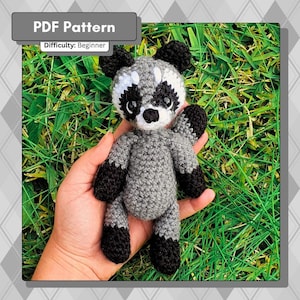 PDF Crochet PATTERN | Ratchet the Raccoon | Amigurumi