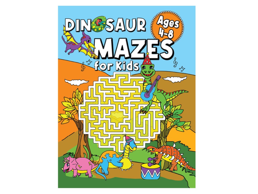 Dinosaur Mazes for Kids Printable Version Etsy