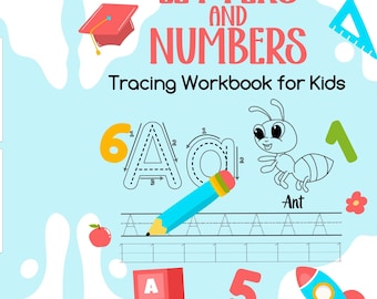 Letters And Numbers Tracing Workbook for Kids | Preschool Writing Practice | Alphabet And Number Learning | Handwriting Sheets for Toddlers