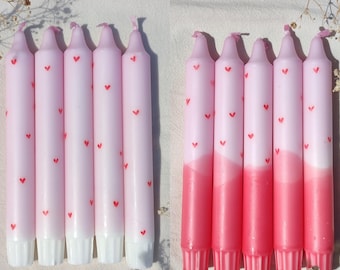 UITVERKOOP! Pick & mix set, pastel, kaarsen, dip dye, roze, oranje, Lila,  geel, interieur, kleur, decoratie, kleurrijk, kerst cadeau