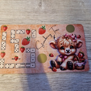 Sparchallenge "Strawberry Time" zum Rubbeln, Losen und Domino / Sparchallenge / Rubbelchallenge (Art. 1098)