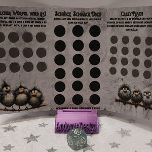 Klappkarte "Crazy Dice" Würfelspielen / Rubbelchallenge / Sparchallenge /Umschlagmethode (Art. 1029)