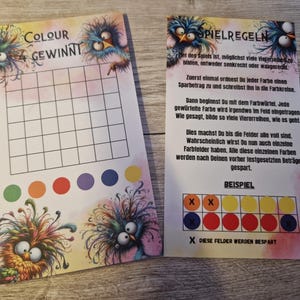Challengeblock "Colour 4 gewinnt" Block mit 25 Seiten / Sparspiel /Sparchallenge (Art. 1088)