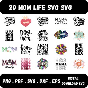 Mom Life SVG, Mamma Forte, Importante, Bella, Degna, Amata Svg, File Svg Mamma Divertente per Cricut, Ragazza Mamma Png, Maglietta Mamma Ragazzo