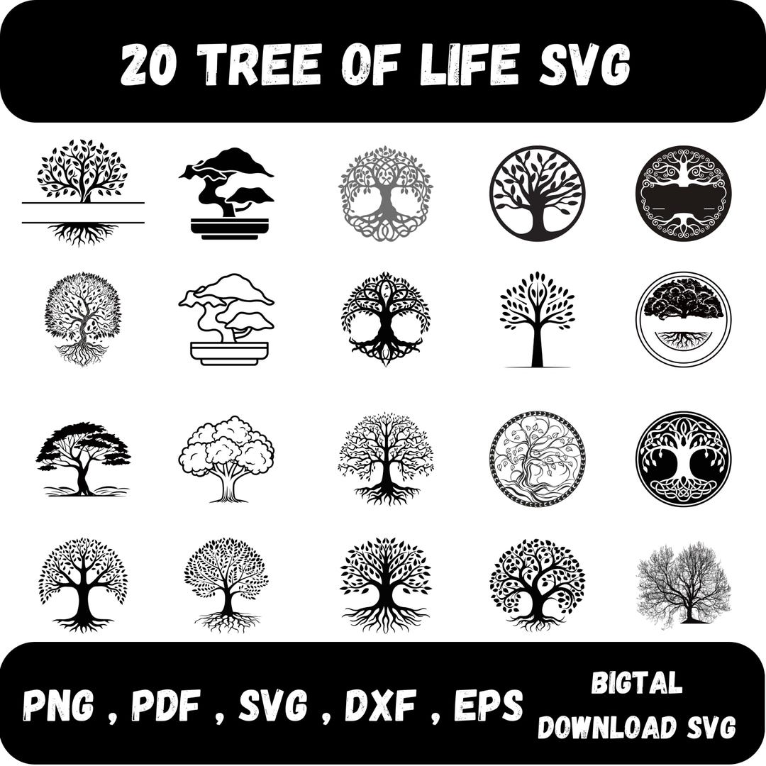 Tree of Life Svg, Tree of Life Clipart, Tree of Life Svg Cut Files for ...