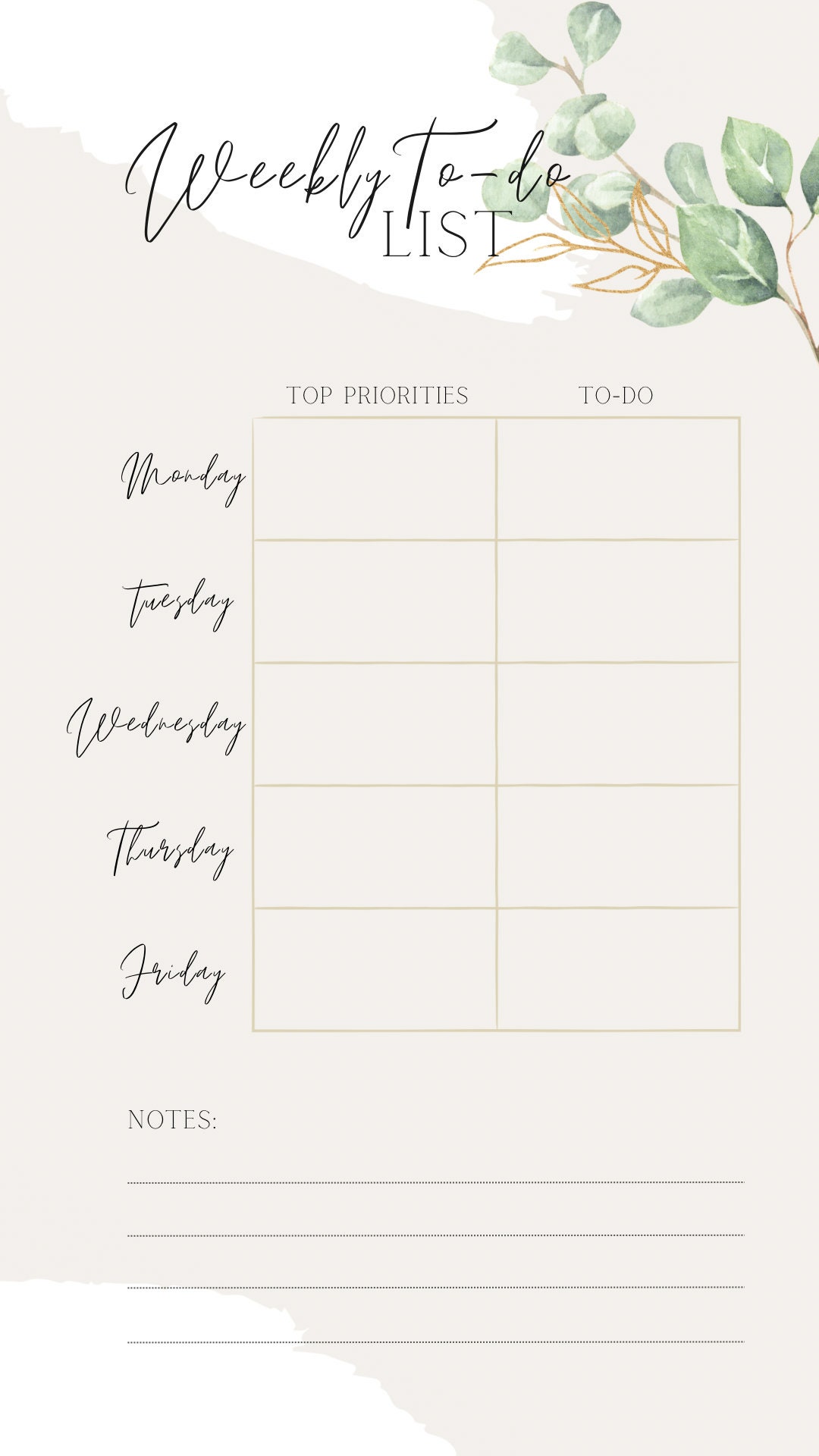 Minimalistic Aesthetic Daily & Weekly Planner - Etsy