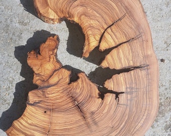 Italiaanse seculiere olijfhouten plaat, 9"x12"x2" hout voor epoxyhars, houtschijf, olijfhouten plaat