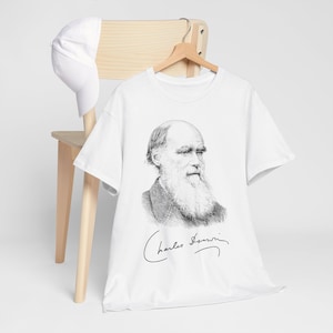 Charles Darwin T-Shirt - Evolution Wissenschaft T-Shirt - Naturforscher Geschenk - Herren- und Damengrößen - 100% Baumwolle