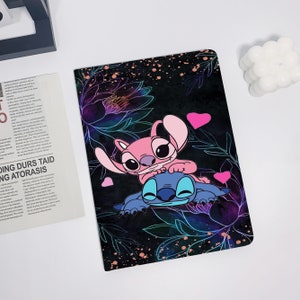 Floral Stitch and Angel  iPad Air 5 2022 iPad 10 2022 iPad 9 case,iPad Pro 11" 12.9'' 2022 iPad Pro 12.9'' 2021 iPad mini 6 case ipad case