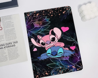 Floral Stitch and Angel  iPad Air 5 2022 iPad 10 2022 iPad 9 case,iPad Pro 11" 12.9'' 2022 iPad Pro 12.9'' 2021 iPad mini 6 case ipad case