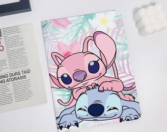 Stitch y Angel Leaf iPad Air 5 2022 iPad 10 2022 iPad 9 caso, iPad Pro 11" 12.9'' 2022 iPad Pro 12.9'' 2021 iPad mini 6 caso ipad caso