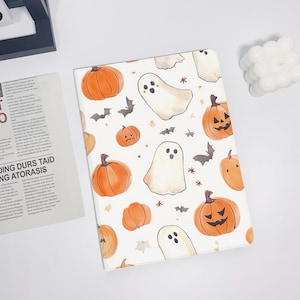 Halloween Pumpkins iPad Case for iPad Air 11&quot; 13&quot; M2/M4 2024/2025, iPad Pro 11&quot; 12.9&quot; 2022-2024, iPad 10 2022, iPad Mini 6, iPad 9/8/7 10.2&quot;
