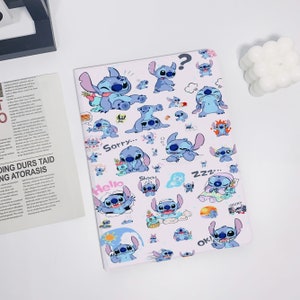 Mooie Stitch Roze iPad Air 5 2022 iPad 10 2022 iPad 9 hoesje, iPad Pro 11" 12,9'' 2022 iPad Pro 12,9'' 2021 iPad mini 6 hoesje iPad hoesje