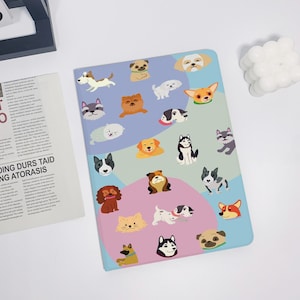 Cute Dogs Pattern iPad Air 5 2022 iPad 10 2022 iPad 9 case,iPad Pro 11" 12.9'' 2022 iPad Pro 12.9'' 2021 iPad mini 6 case iPad case