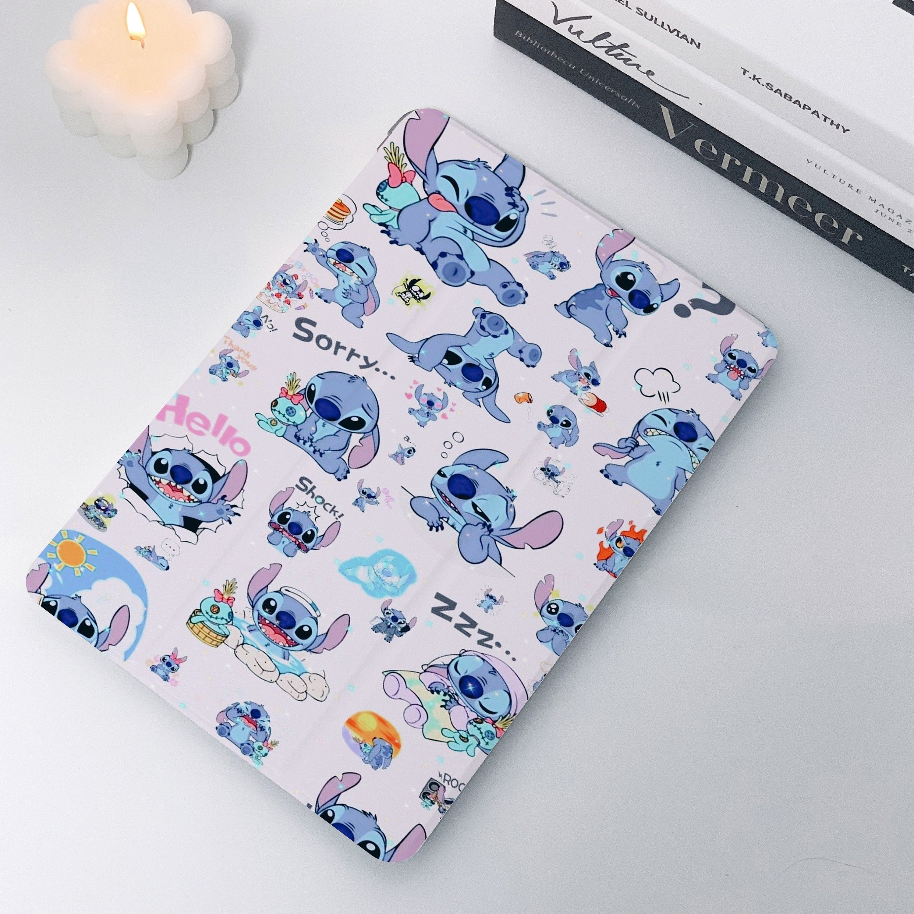 Lovely Stitch Pink iPad Air 5 2022 iPad 10 2022 iPad 9 Case