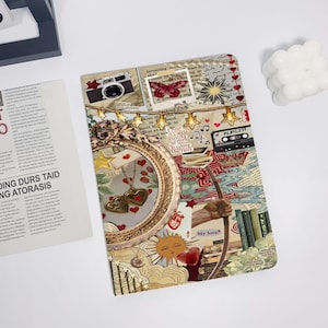 Custodia per iPad con motivo collage retrò per iPad Air 7 (2025) / Air 6 (2024) / iPad 10/9 / iPad Pro 11" e 12,9" (2022/2021) / iPad Mini 6