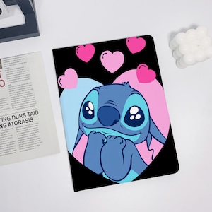 Cute Stitch Heart iPad Air 5 2022 iPad 10 2022 iPad 9 case,iPad Pro 11" 12.9'' 2022 iPad Pro 12.9'' 2021 iPad mini 6 case ipad case